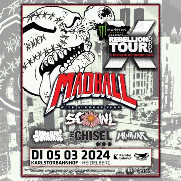 Bild: REBELLION TOUR 2024 mit Madball, Scowl, The Chisel, Sunami & Mindwar