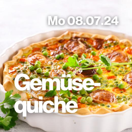 Bild: Montagstisch: Gemüsequiche (vegetarisch)