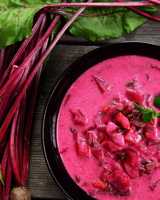 Bild: Montagstisch: Rote-Bete-Ingwer-Suppe