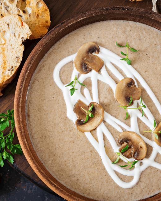 Bild: Montagstisch: Pilzcremesuppe