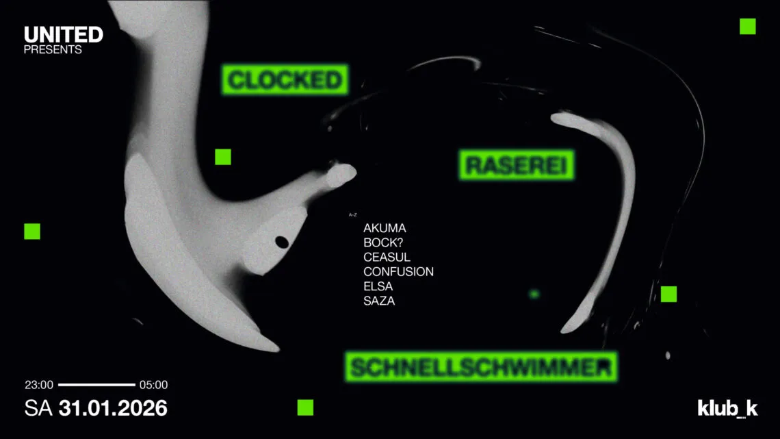 United presents: RASEREI x Clocked. x schnellschwimmer