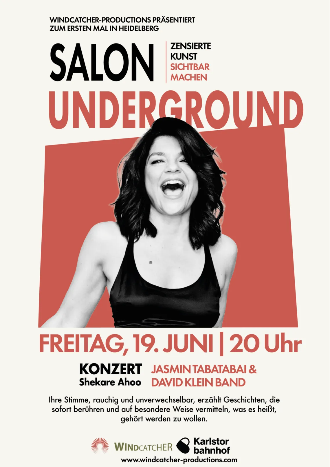 Jasmin Tabatabai & David Klein Band – Karlstorbahnhof, 19.06.2026