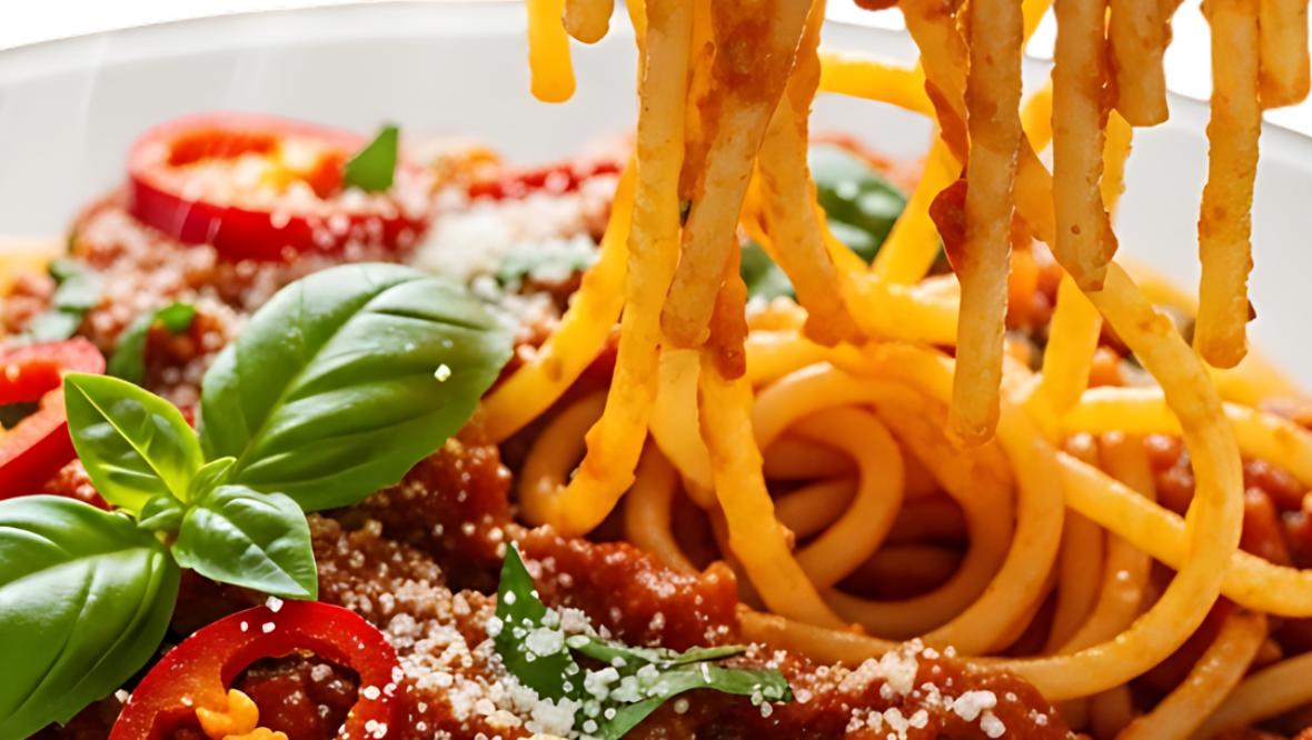 Bild: Freitagstisch: Pasta Bolognese mit Tofu Ricotta