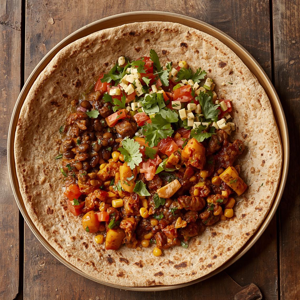 Bild: Freitagstisch: Injera mit Misir, Alicha Atkilt und Salat