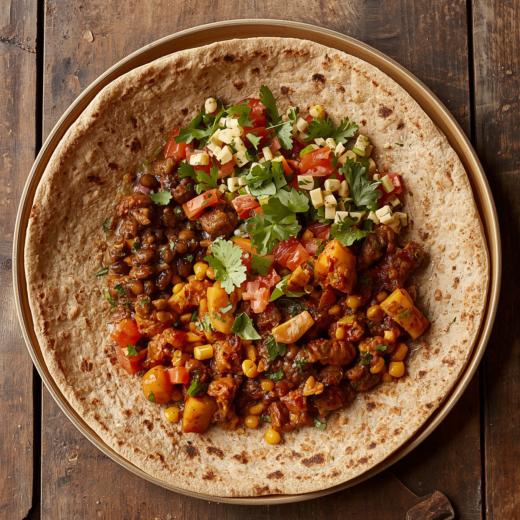 Bild: Freitagstisch: Injera mit Misir, Alicha Atkilt und Salat